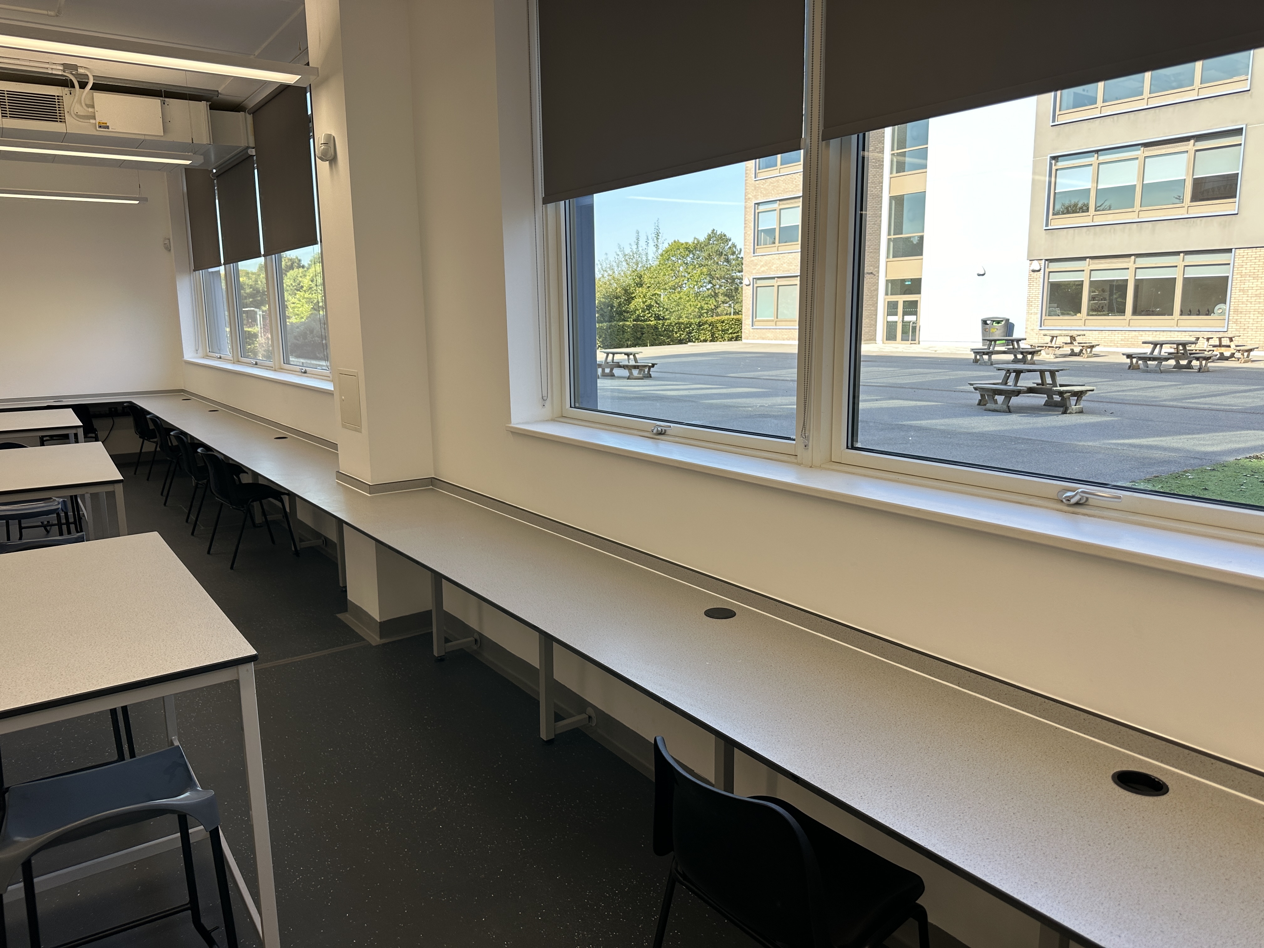 Classroom with new windows