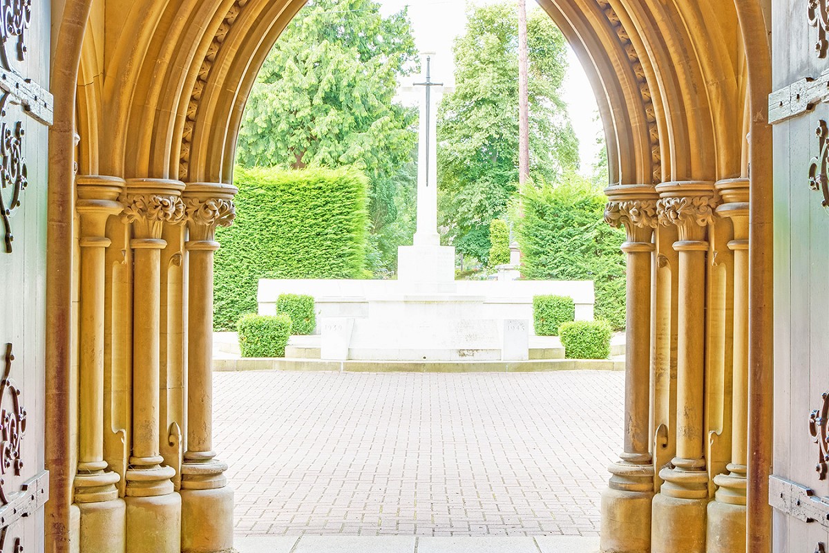 Church archway and stonework