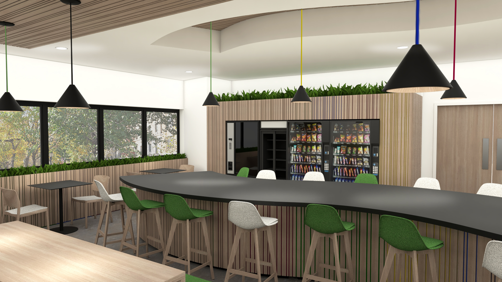 Vending and refreshment area