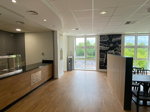 All Good Coffee Co servery with tiled splashback