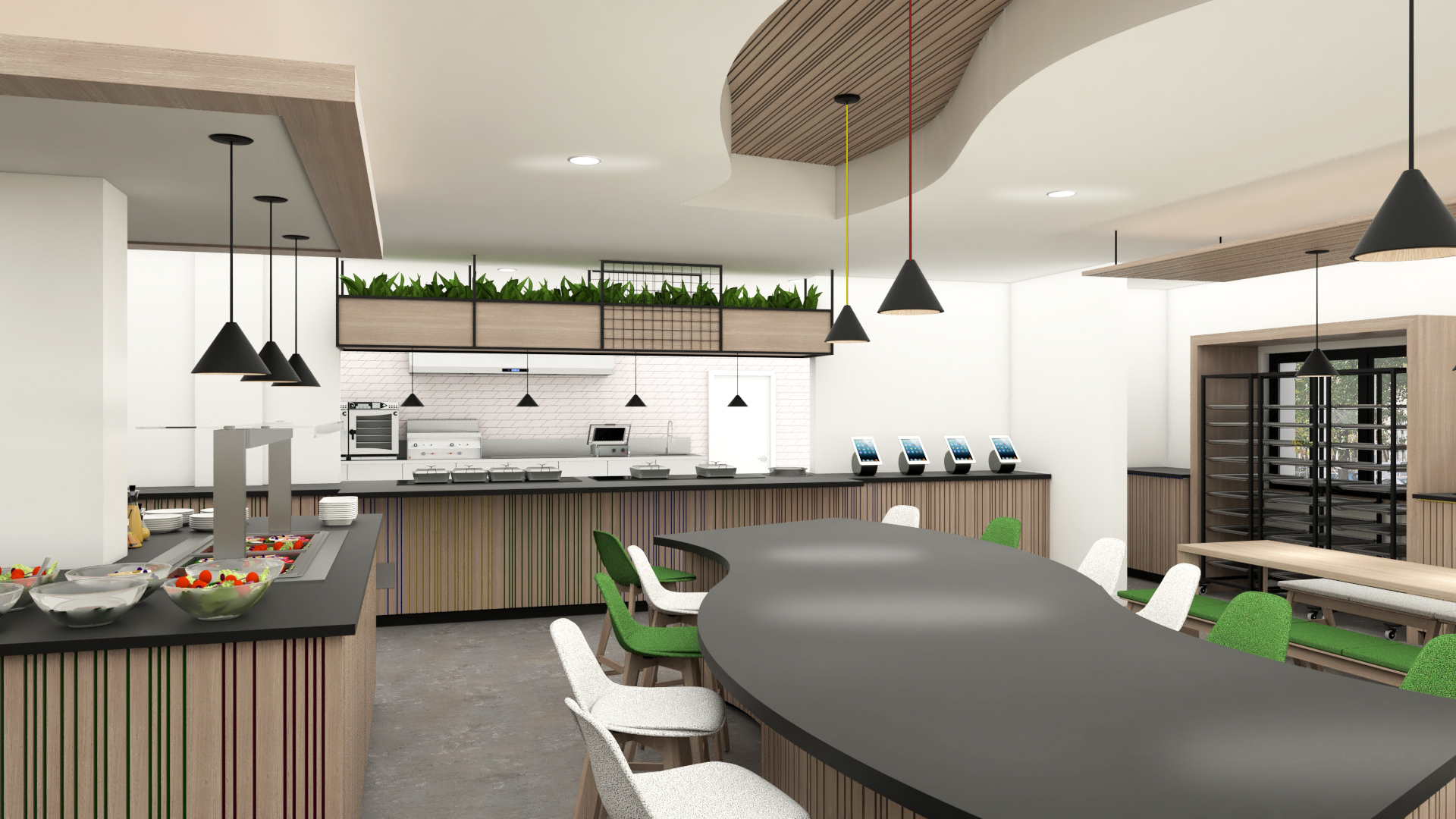 Kitchen servery pass