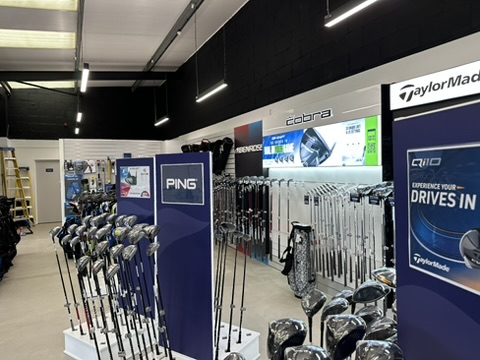 PING, Cobra and TaylorMade club displays